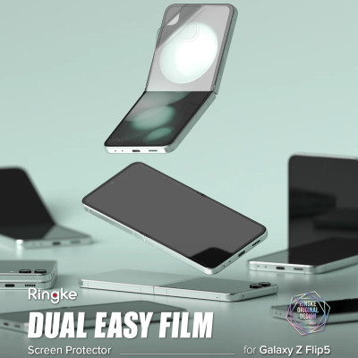 Combo 2 Miếng Dán màn hình Dành Cho Samsung Galaxy Z Flip 5 RINGKE Dual Easy Film_ Hàng Chính Hãng