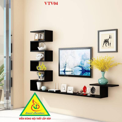 BỘ KỆ TI VI TREO TƯỜNG TRANG TRÍ VKTV04