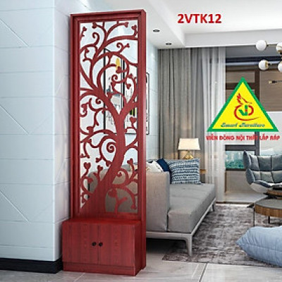 Tủ kệ trang trí kiêm vách ngăn phòng khách , nhà bếp 2VTK12 - Nội thất lắp ráp Viendong Adv
