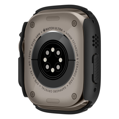 Ốp Case Đen và Trong Suốt cho Apple Watch Ultra / Apple Watch Ultra 2 49mm - Hàng Chính Hãng