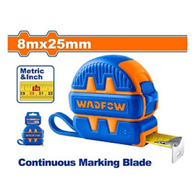 [CHÍNH HÃNG] Thước kéo thép nền vàng 8mx25mm WADFOW WMT1240