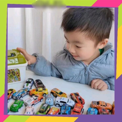 Hộp  30 xe  ô tô  đồ chơi , nhỏ nhắn xinh xắn , đa dạng nhiều màu 