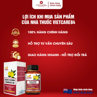 Viên Uống Bổ Sung Nội Tiết New Zealand Nutri Evening Primrose Oil 60 Viên | Giúp Bổ Sung Nội Tiết Tố - Nhập Khẩu Chính Hãng