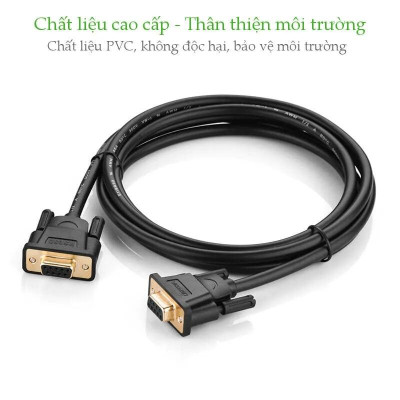 Ugreen UG20153DB101TK 1.5M màu Đen Cáp tín hiệu 2 đầu COM RS232 dương cao cấp - HÀNG CHÍNH HÃNG