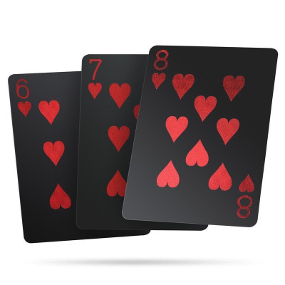 Bộ bài tây màu đen cao cấp 52 lá bài nhựa - Bộ bài poker- hàng chính hãng