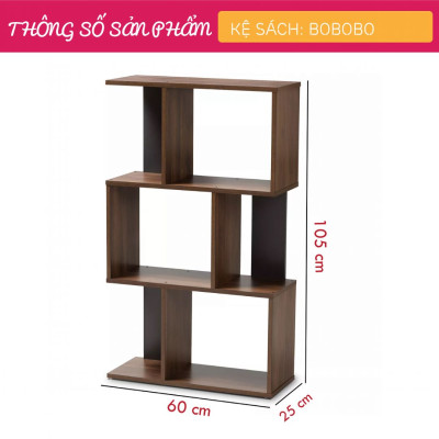 Giá sách gỗ công nghiệp trang trí đẹp SMLIFE Bobobo