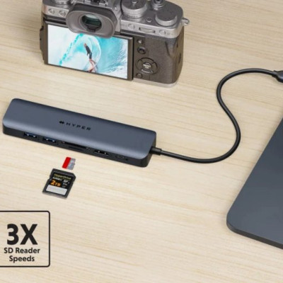 HUB chuyển đổi HyperDrive Next 7 IN 1 Port USB-C Hub - HD4003GL - Hàng Chính Hãng