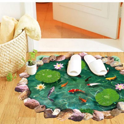 Decal dán tường 3D Ao sen AmyShop DCS001