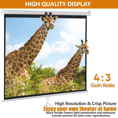 Màn chiếu Treo tường tỉ lệ 4:3 hiệu Apollo/ Prima 84inch đến 150inch Siêu bền, Giá tiết kiệm - Hàng chính hãng