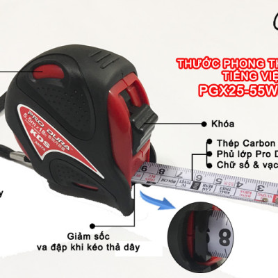 Thước phong thủy KDS PGX25-55WROM Tiếng Việt