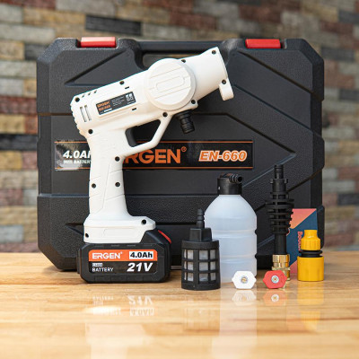 MÁY RỬA XE ERGEN DÙNG PIN 21V/ 4AH EN-660 - HÀNG CHÍNH HÃNG