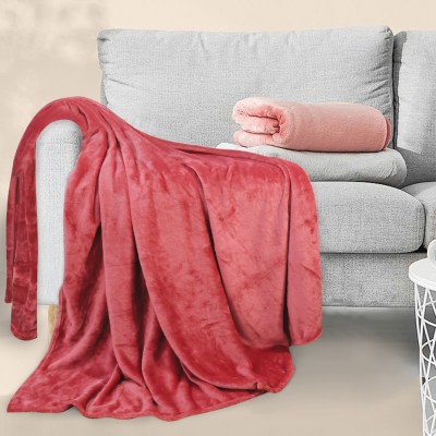 Mền tuyết NIN - màu Ruby Wine 1m3x2m, 1m6x2m 100% Microfiber, chăn hè cao cấp, chăn lông tuyết nhung kiểu dáng Hàn Quốc