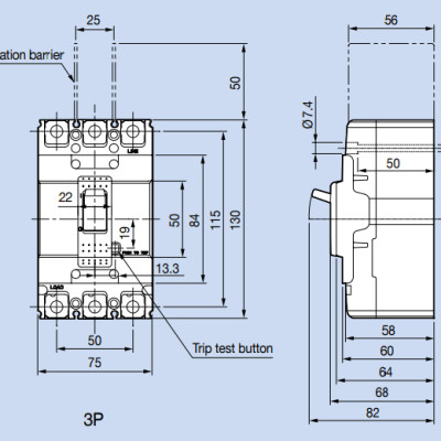 MCCB LS ABN53c Aptomat 3P 15-20-30-40-50A | Hàng Chính Hãng