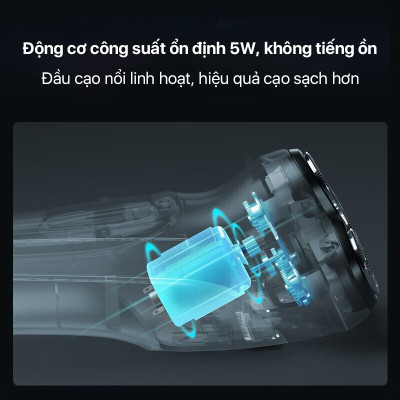 Máy Cạo Râu Enchen BlackStone đầu cắt nổi 3D Đầu Cạo Râu 3 Đầu Dao Cạo - Hàng chính hãng