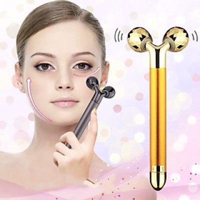 Máy massage mặt 2 bi lăn, cây lăn mặt nâng cơ trẻ hóa làn da, chống nhăn chống nếp (có hàng sẵn) (Hàng Chính Hãng)