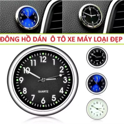 1 CÁI ĐỒNG HỒ KIM TAPLO TRANG TRÍ XEM GIỜ TRÊN Ô TÔ 