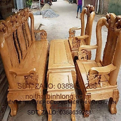 Bộ Bàn Ghế Minh Quốc Đào Gỗ Sồi Nga