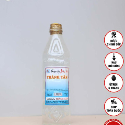 Đặc Sản Bình Định - Rượu Bàu Đá Thành Tâm Nếp 1 Lít- OCOP 3 Sao