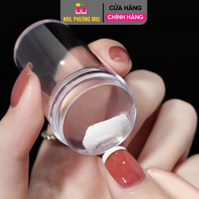 Con In Móng Tay Silicon To Và Bé 6x3 cm, Dễ Lấy Mực In Đều Rõ Nét, lăn làm In Dấu Khuôn Móng Kết Hợp Dùng Với Khuôn in Nail Phương Miu Nữ Women