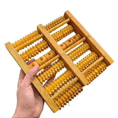 Bàn lăn massage chân bằng Gỗ cao cấp, Cây lăn chân 6 thanh Gỗ siêu tiện dụng-CG001-Massage-ChanGo