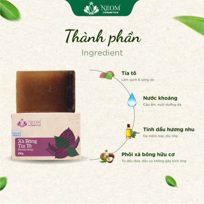Xà Bông Tía Tô Dưỡng Da Tự Nhiên Cao Cấp - Perilla Soap