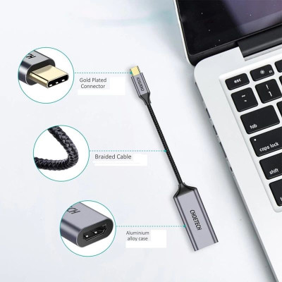 HUB Choetech HUB-H11 chuyển từ TYPE C sang Displayport 4K@60Hz (Hàng chính hãng)