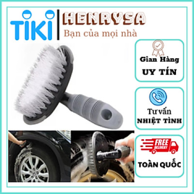 Chổi cọ rửa vành lốp xe ô tô, xe máy - Bàn chải vệ sinh bánh xe chuyên dụng - HENRYSA