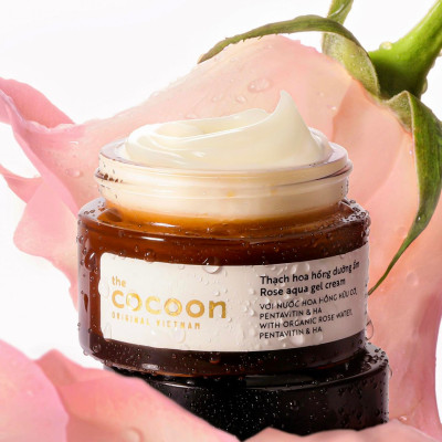 Combo Thạch hoa hồng dưỡng ẩm cocoon 30ml + Son dưỡng dầu dừa bến tre cocoon 5g