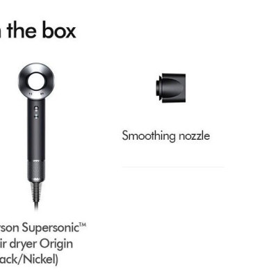Máy sấy tóc Dyson Supersonic HD08 Origin (Đen/Nickel) Hàng chính hãng
