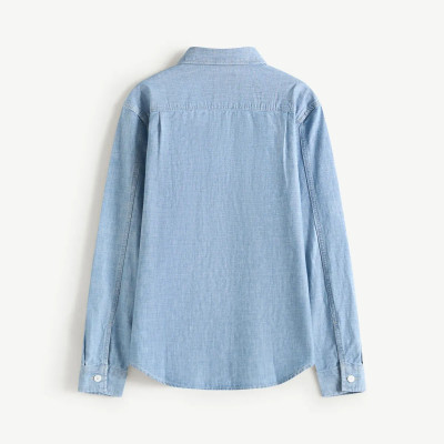 Áo sơ mi denim tay dài nam Form Fitted - RT 10S25DSH012 | ROUTINE CÀ MAU