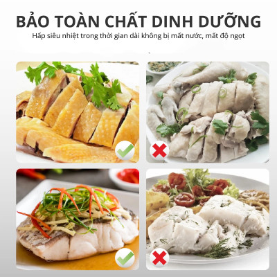 Nồi Chiên Hơi Nước Cao Cấp 10 Trong 1 Mishio MK318 - Hàng Chính Hãng