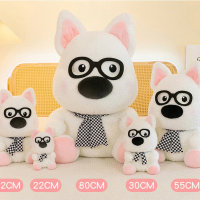 Gấu bông chó đeo mắt kính cute siêu mềm, chó giáo sư tiến sĩ dễ thương hài hước (25cm) hàng xịn cao cấp an toàn cho trẻ