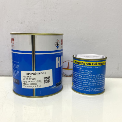Sơn epoxy Hải Âu màu đen EP450 1L/Bộ