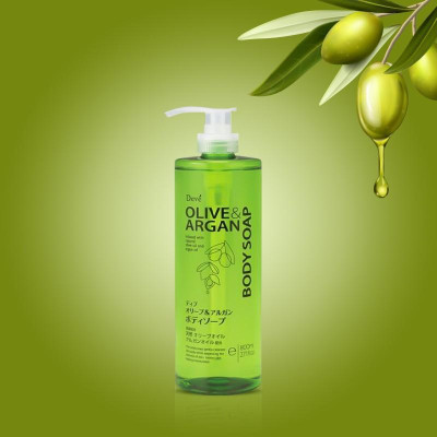 Sữa Tắm Deve Body Soap Chiết Xuất Dầu Olive & Argan Dưỡng Sáng, Làm Mềm Da  (800ml)