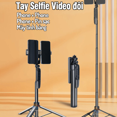 Cây quay điện thoại, livestream, tik tok, video đôi MP-20, gậy selfie tự sướng gấp gọn, máy tính bảng, học tập online, hàng chính hãng