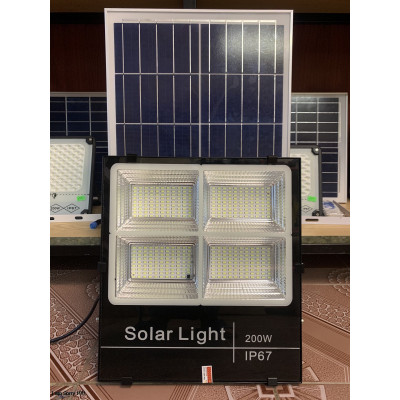 Đèn pha năng lượng mặt trời Solar light 4 khoang công suất 200W- Mẫu mới 2021 