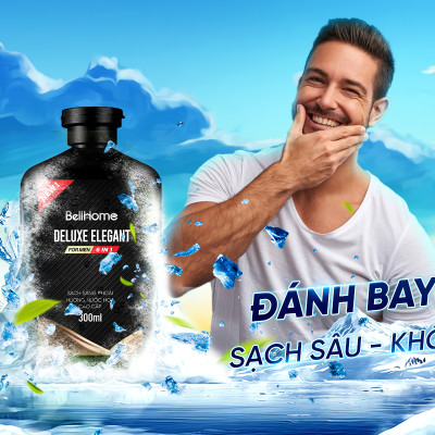 Dưỡng Tắm Gội Cho Nam Hương Nước Hoa Cao Cấp 6in1 Bell Home 300ml