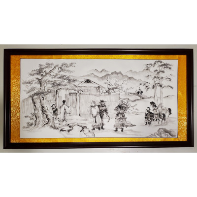 Tranh thủy mặc- Tam cố thảo lư -TM83