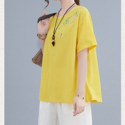 Aó đũi nữ tay lỡ kín đáo 3 màu thanh lịch full size 40-65kg Thời trang trung niên nữ Haint Boutique ALE19