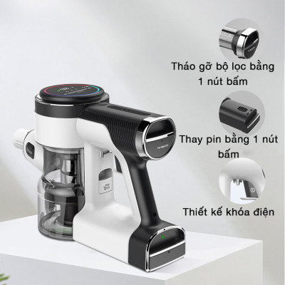 Máy Hút Bụi Cầm Tay, Máy Hút Bụi Không Dây TINECO Pure One X Thương Hiệu Mỹ Lực Hút 12,000 Pa, Có Kết Nối App Theo Dõi, Công Suất 220 W - Hàng Chính Hãng - Bảo Hành 24 Tháng