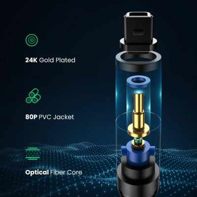 Ugreen UG70892AV122TK 2M Toslink Optical Male To Male Audio Cable - HÀNG CHÍNH HÃNG
