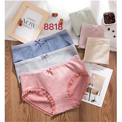 Combo 10 quần lót nữ y tế kháng khuẩn cao cấp chất liệu cotton 4 chiều siêu co dãn thoáng mát, phù hợp từ 40 - 60 kg.
