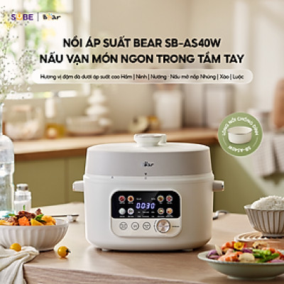 Nồi áp suất điện đa năng Bear 4L SB-AS40W Hàng chính hãng