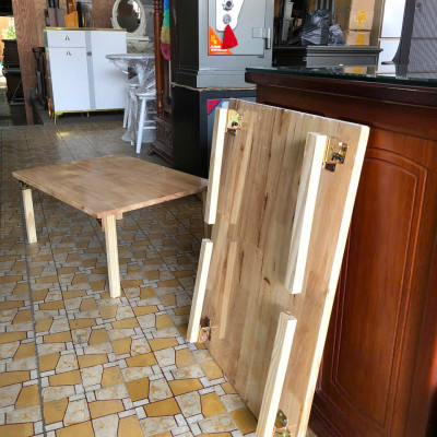 Bàn học,bàn ăn ngồi bệt gỗ tự nhiên kiểu Hàn VIMOS,xếp gọn, chắc chắn , cao 32cm