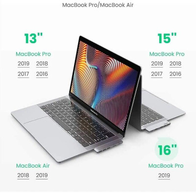Ugreen UG60559CM251TK màu xám Type C Pro Hub 4K cho Macbook Pro / Air 16 " / 15" / 13" 100W sạc PD + 4K HDMI + 3 x USB 3.0 + Thunderbolt 3 8K - HÀNG CHÍNH HÃNG