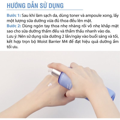 Sữa dưỡng ẩm chuyên sâu chống mất nước da mặt Moist Barrier Balancing Emulsion M4 (200ml) từ Dermafirm