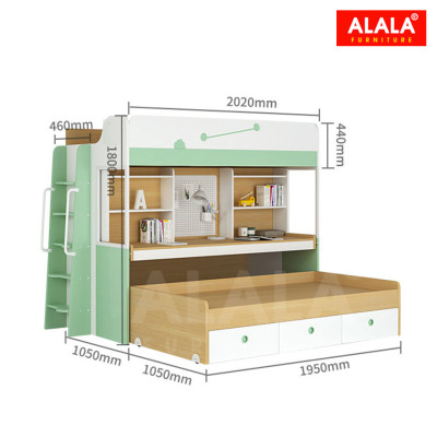 Giường tầng ALALA154 đa năng/ Miễn phí vận chuyển và lắp đặt/ Đổi trả 30 ngày/ Sản phẩm được bảo hành 5 năm từ thương hiệu ALALA/ Chịu lực 700kg