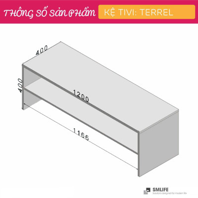 Kệ gỗ tivi phòng ngủ hiện đại SMLIFE Terrel