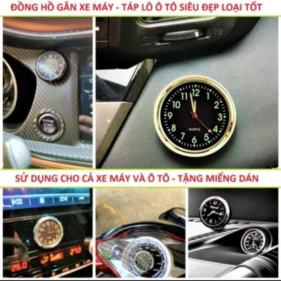 1 CÁI ĐỒNG HỒ KIM TAPLO TRANG TRÍ XEM GIỜ TRÊN Ô TÔ 
