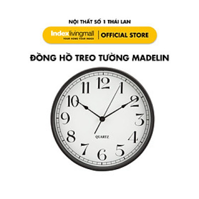Đồng Hồ Treo Tường Decor Trang Trí Nghệ Thuật MADELINE SIZE 12 INCH - TRẮNG/ĐEN | Index Living Mall | Nhập khẩu Thái Lan